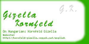 gizella kornfeld business card